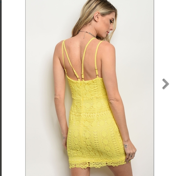 Luxmi Yellow dress with lace - Picture 2 of 2